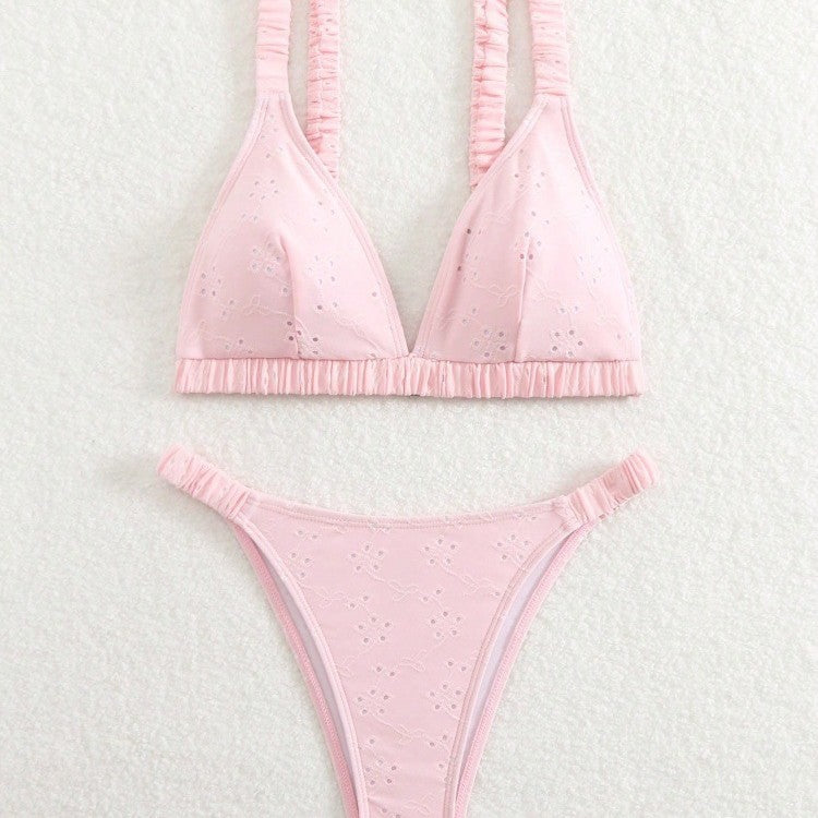 Damen Triangel-Bikini-Set mit verspieltem Rüschendesign Echo Archiv