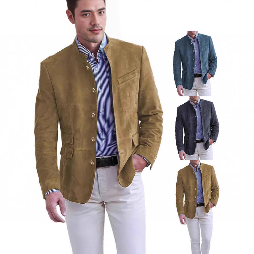 Herren elegante Wildlederjacke im modernen Design Echoarchiv