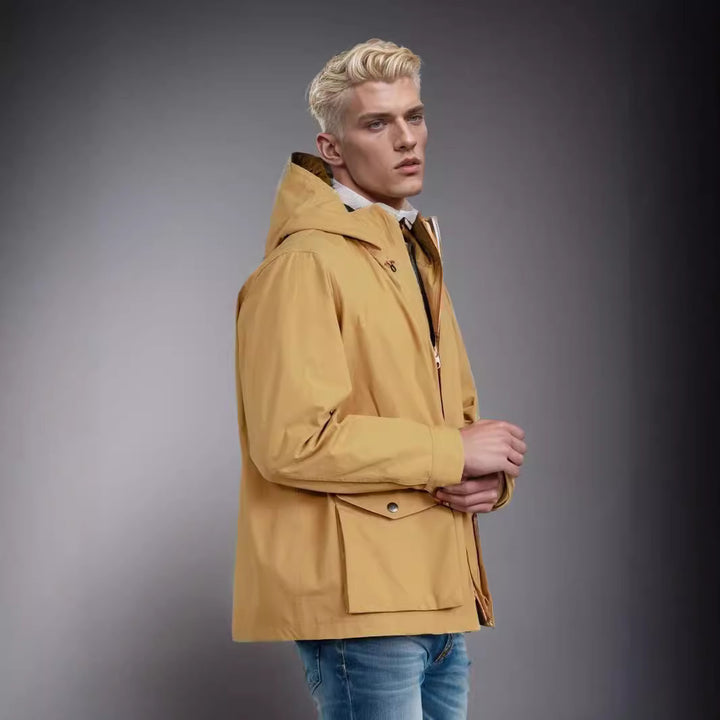 Herren multifunktionale Übergangsjacke mit verstellbarer Kapuze Echoarchiv