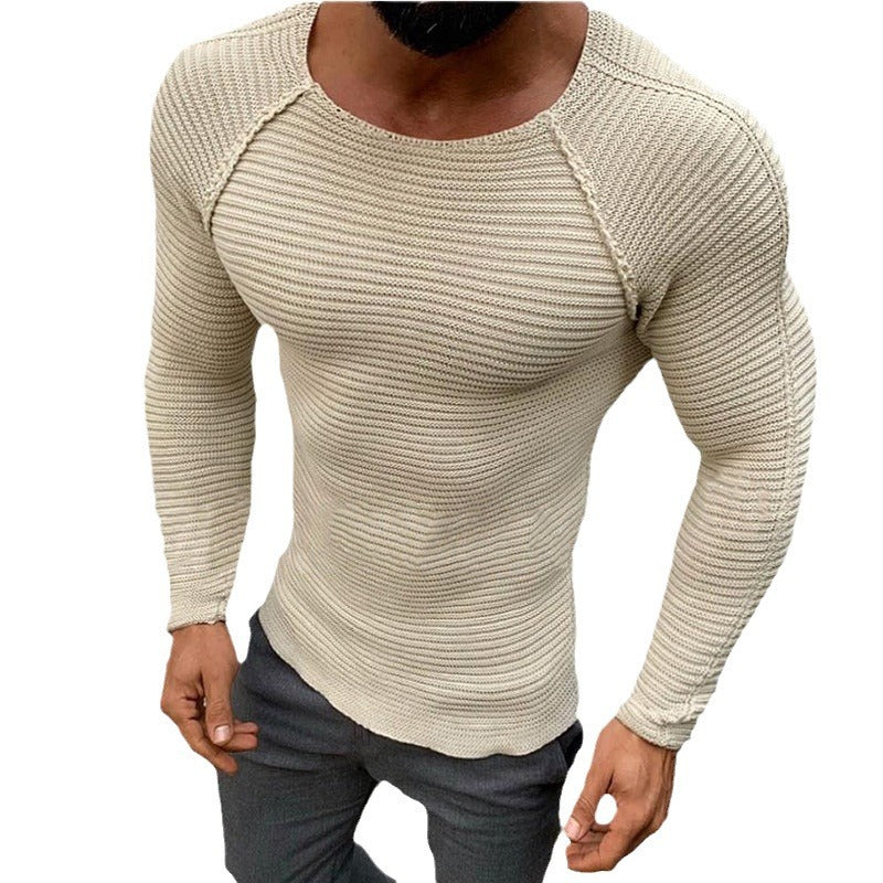 Herren modischer Strickpullover mit strukturiertem Design Echoarchiv