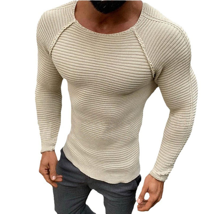 Herren modischer Strickpullover mit strukturiertem Design Echoarchiv