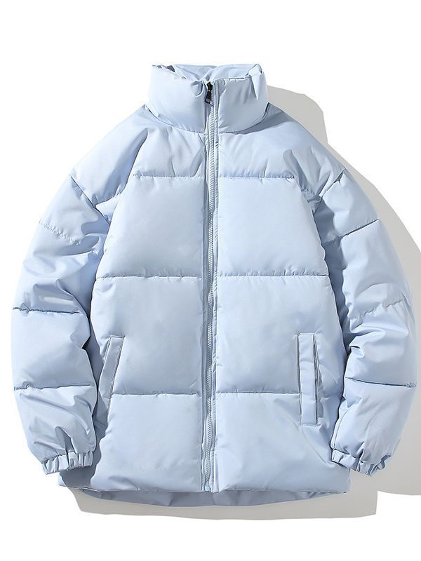 Herren isolierte Steppjacke mit hohem Kragen und elastischen Bündchen Echoarchiv