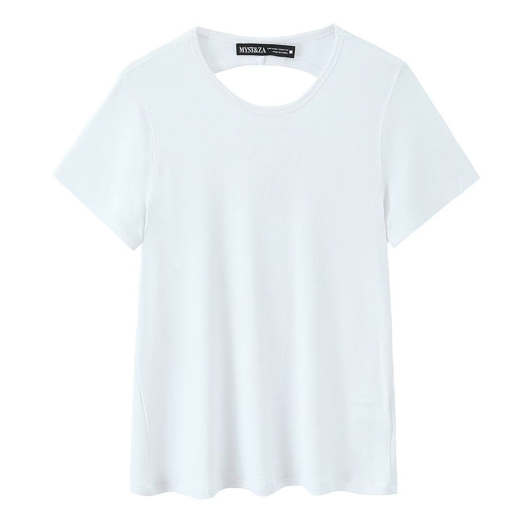 Damen Sportliches T-Shirt mit modischem Rückenausschnitt Echo Archiv