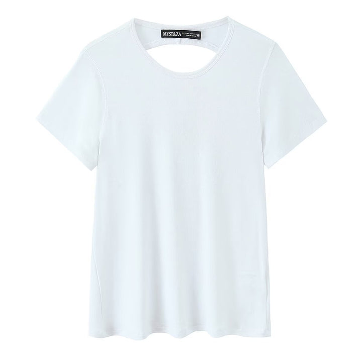 Damen Sportliches T-Shirt mit modischem Rückenausschnitt Echo Archiv