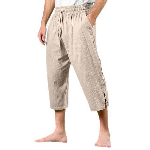 Herren luftige Sommer-Shorts mit verstellbarem Kordelzug und seitlichen Taschen Echoarchiv