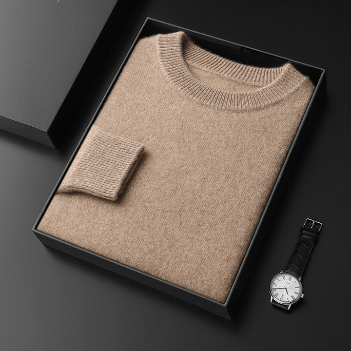 Herren Rundhals-Pullover im Kaschmir‑Look mit extraweichem Flor und Geschenkbox Echoarchiv