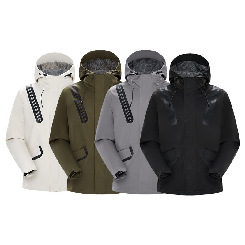 Herren Technische Softshell-Parka mit Kapuze, getapten Nähten und gummierten Einsätzen Echo Archiv