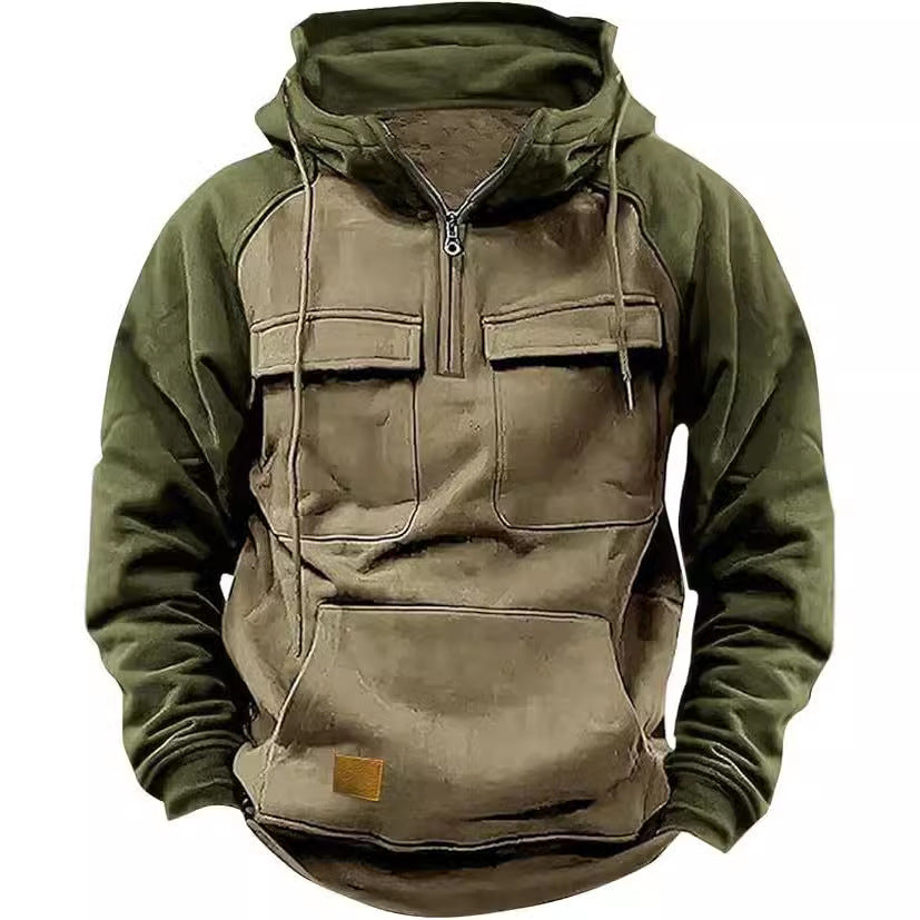 Herren Sportlicher Baumwoll-Hoodie mit Kapuze und praktischen Taschen Echoarchiv