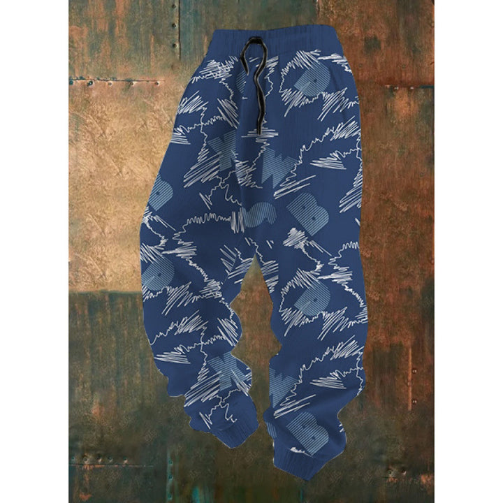 Damen Bequeme Freizeithose mit kreativem Druck Echoarchiv