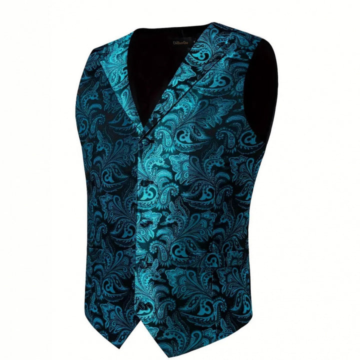 Herren Elegante Weste mit aufwendigem Paisley-Muster Echoarchiv