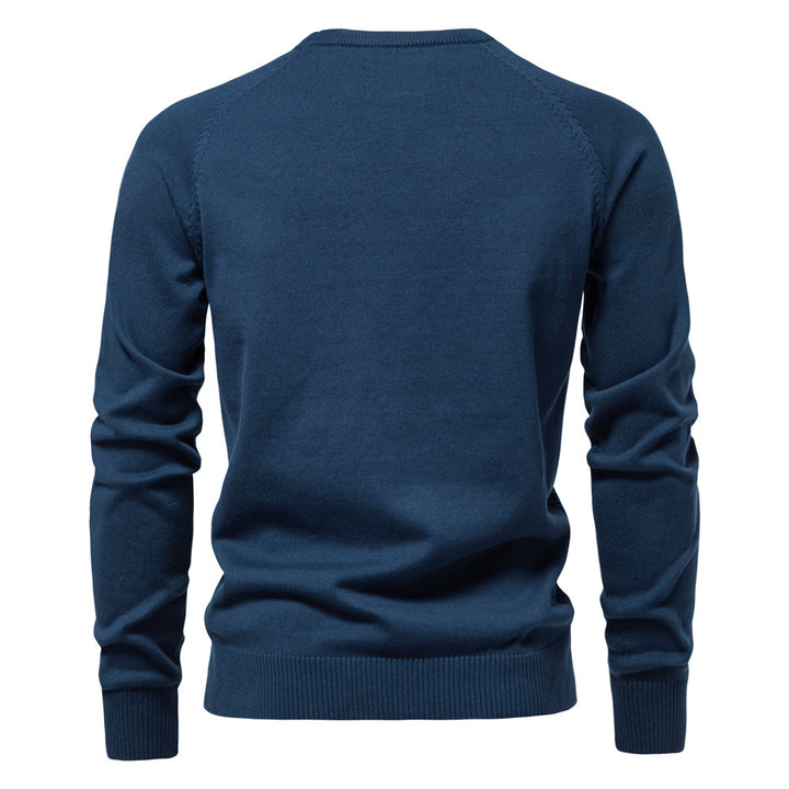 Herren Strickpullover mit modernem Strukturmuster und Rundhalsausschnitt Echoarchiv