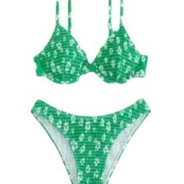 Damen Hochtaillierter Bikini mit gepolstertem Oberteil und verstellbaren Trägern Echo Archiv