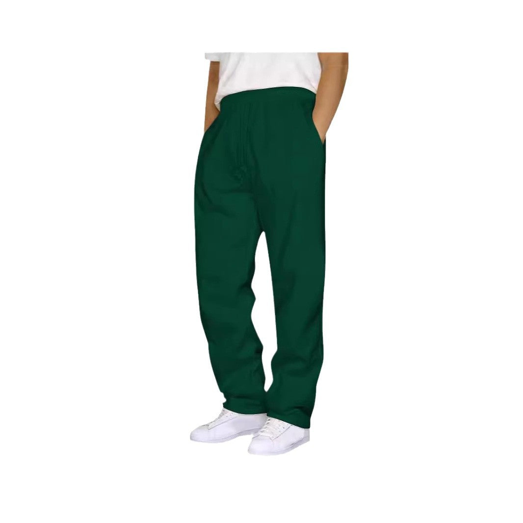Damen ungekürzte Relax-Freizeithose mit hohem Komfortbund, innenliegendem Kordelzug und seitlichen Eingrifftaschen – Avélisse