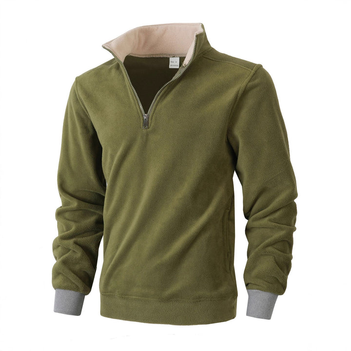 Herren Fleecepullover mit Stehkragen und Reißverschluss Echoarchiv
