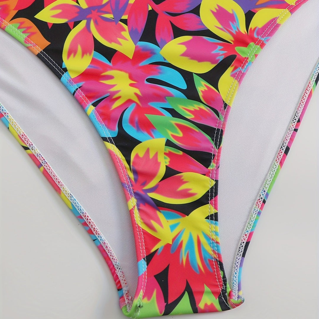 Damen Bikiniset mit auffälligem floralem Design und komfortablem Schnitt Echo Archiv