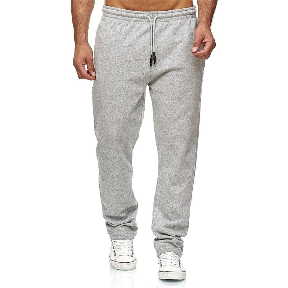 Herren gerade geschnittene Jogginghose mit innen angerautem Fleece, hohem Komfortbund und Kordelzug – Sorevano
