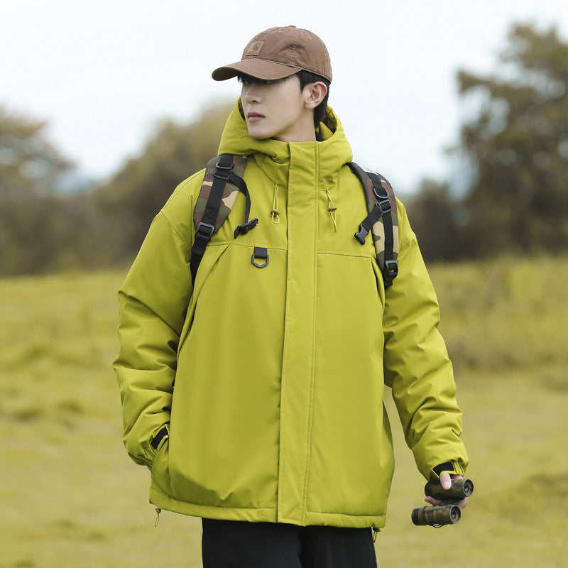 Herren technische Winterjacke mit verstellbarem Kapuzenkragen Echoarchiv
