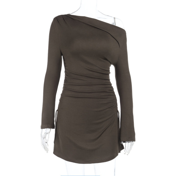 Damen One-Shoulder Minikleid mit seitlicher Raffung und figurbetonter Silhouette Echo Archiv