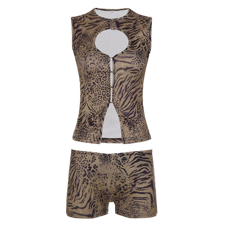 Damen Sportliches Set mit animalischem Muster Echo Archiv