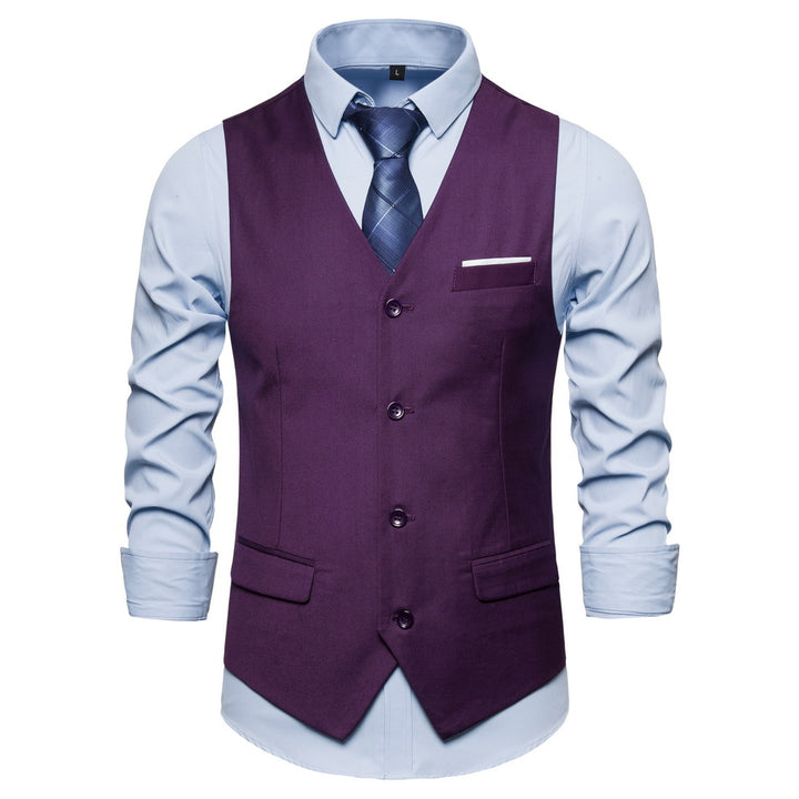 Herren Anzugweste in tailliertem Slim-Fit mit V‑Ausschnitt und Pattentaschen Echo Archiv