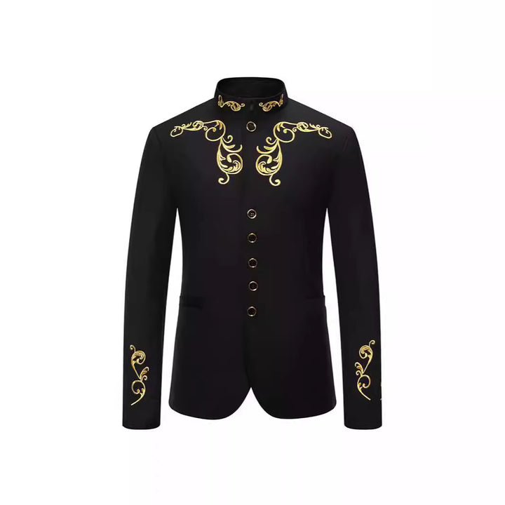 Herren Eleganter Blazer mit kunstvollen Stickereien Echoarchiv