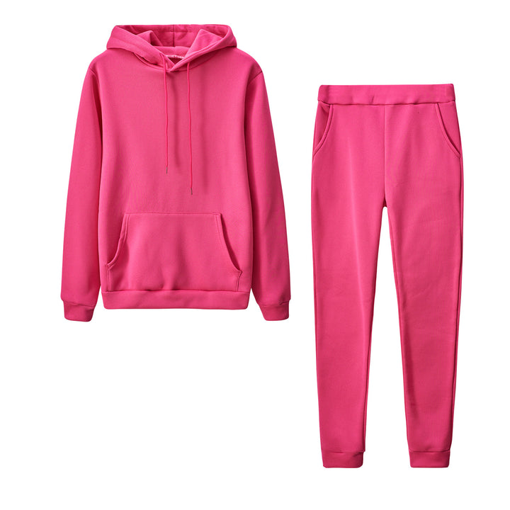 Damen nan Cozy-Loungewear-Set mit oversized Hoodie, Kängurutasche und schmaler Highwaist-Jogginghose Echo Archiv
