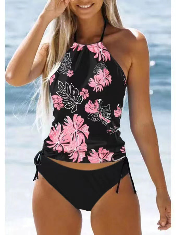 Damen Tankini mit floralem Muster und verstellbaren Trägern Echo Archiv