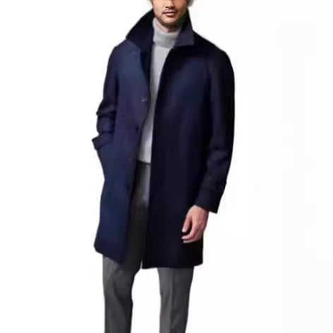 Herren eleganter Doppelreiher-Wollmantel Echoarchiv