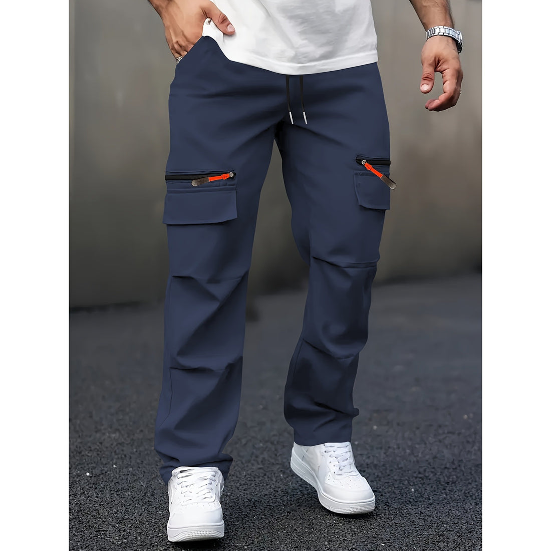 Herren cargo Hose mit innovativen Taschen und elastischem Bund – Bravaro