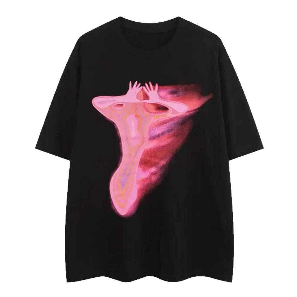 Damen T-Shirt mit künstlerischem Floral-Motiv und lässigem Schnitt Echo Archiv