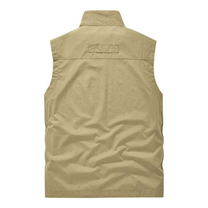 Herren Multifunktionale Utility-Weste mit Stehkragen und Mehrfachtaschen Echo Archiv