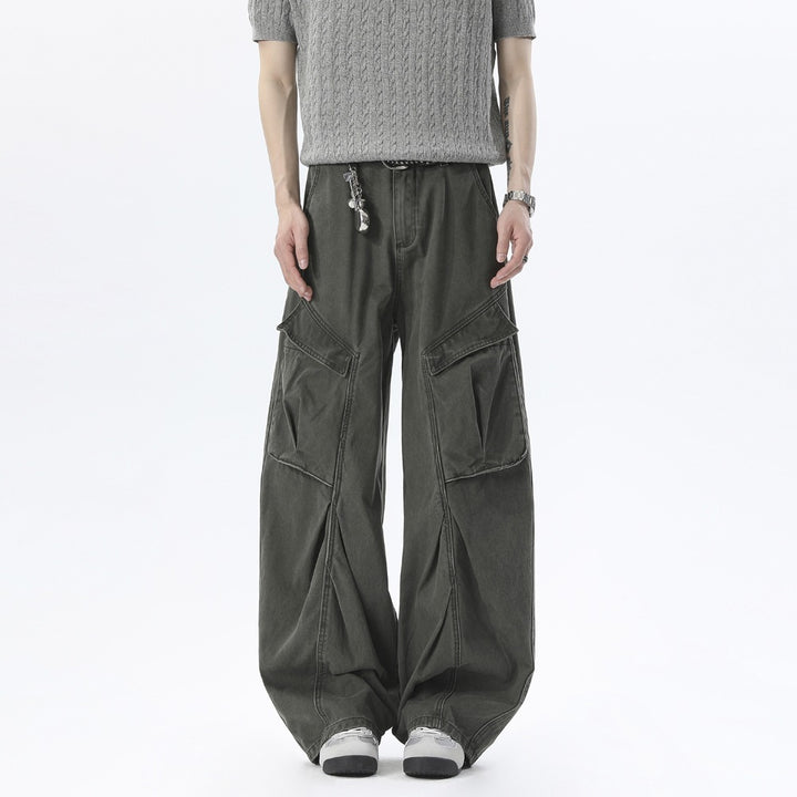 Herren Baggy-Cargo-Hose im Oversize-Schnitt mit großen Klappentaschen Echoarchiv