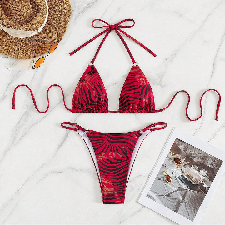 Damen Triangel-Bikini mit trendy Tierdruck Echo Archiv
