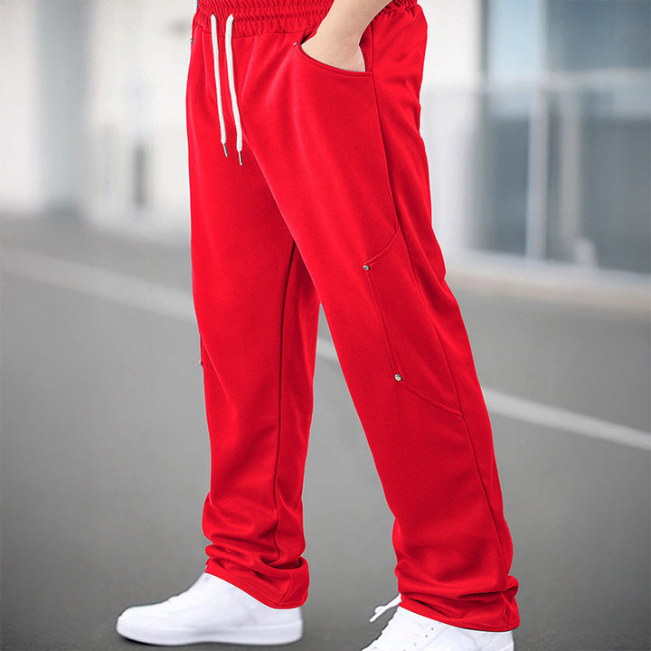 Herren Sportliche Jogginghose mit atmungsaktiven Mesh-Einsätzen und elastischem Bund Echoarchiv