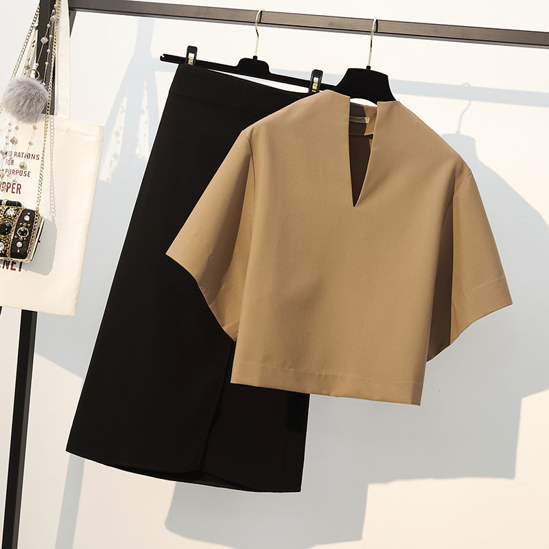 Damen Elegante Bluse mit V-Ausschnitt und weitem Schnitt Echoarchiv