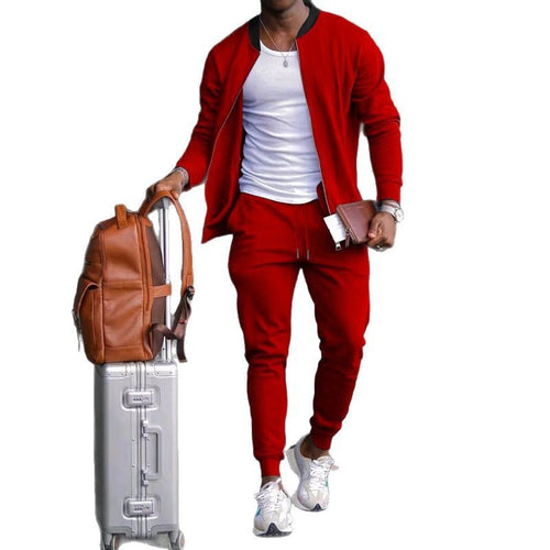 Herren nan sportives Freizeitset mit Bomberjacke und tapered Jogginghose aus Baumwollmix Echo Archiv