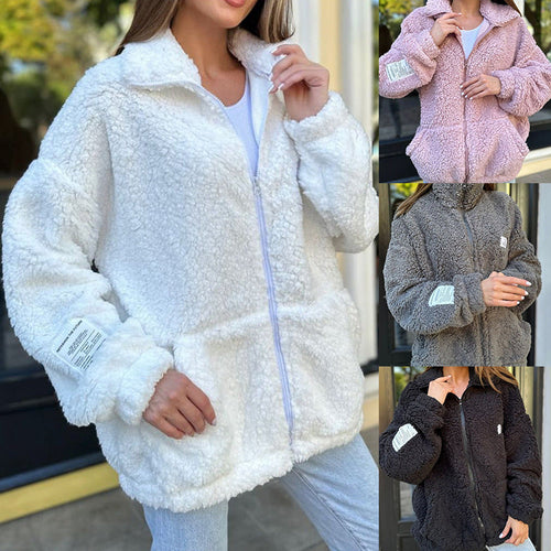 Damen Fleecejacke mit weichem Innenfutter und hoher Kragen Echoarchiv