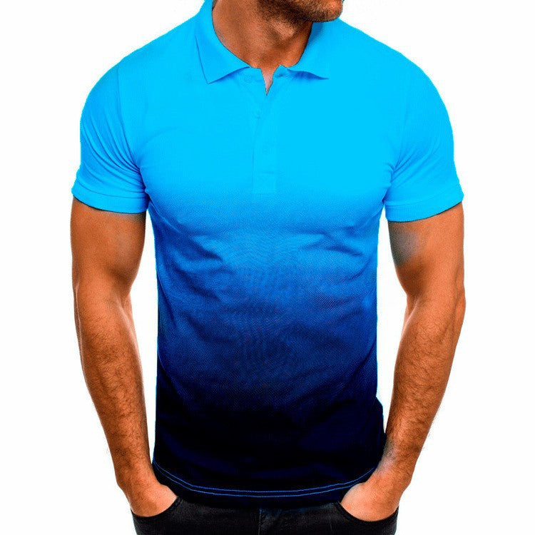Herren Poloshirt mit modernem Farbverlauf und atmungsaktivem Schnitt Echoarchiv