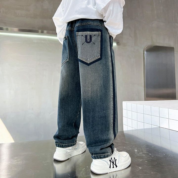 Unisex oversized Baggy-Jeans mit einzigartigem Taschen-Design Echo Archiv