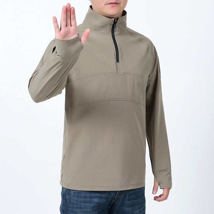 Herren nan Softshell-Pullover mit kurzem Reißverschluss, Ärmeltasche und Raglanärmeln Echo Archiv