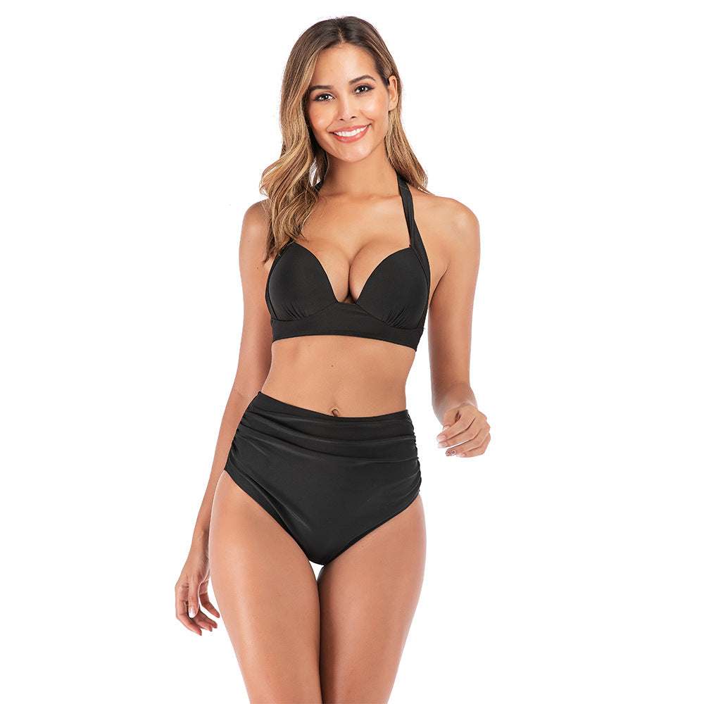 Damen Hoch taillierter Bikini mit floralem Design Echo Archiv