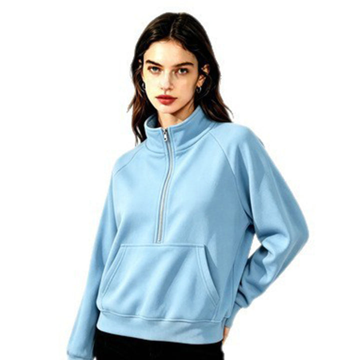 Damen Sportlicher Kapuzenpullover mit Stehkragen Echoarchiv