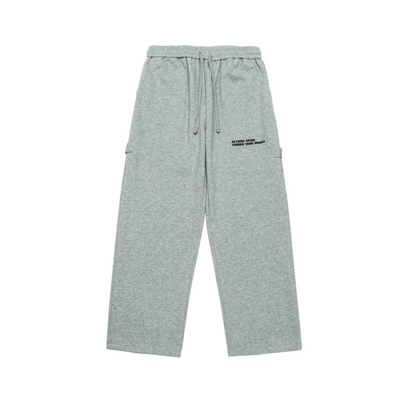 Unisex Weite Cropped-Sweathose im Cargo-Stil mit Tunnelzugbund und aufgesetzten Taschen Echoarchiv