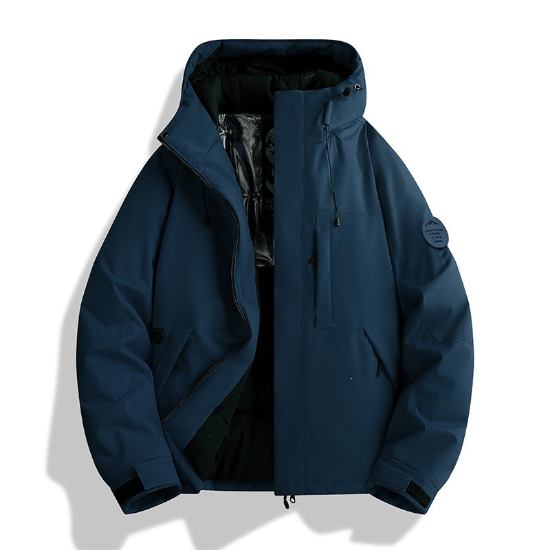 Damen Wattierte Winterjacke mit Kapuze, wasserabweisend und winddicht Echoarchiv
