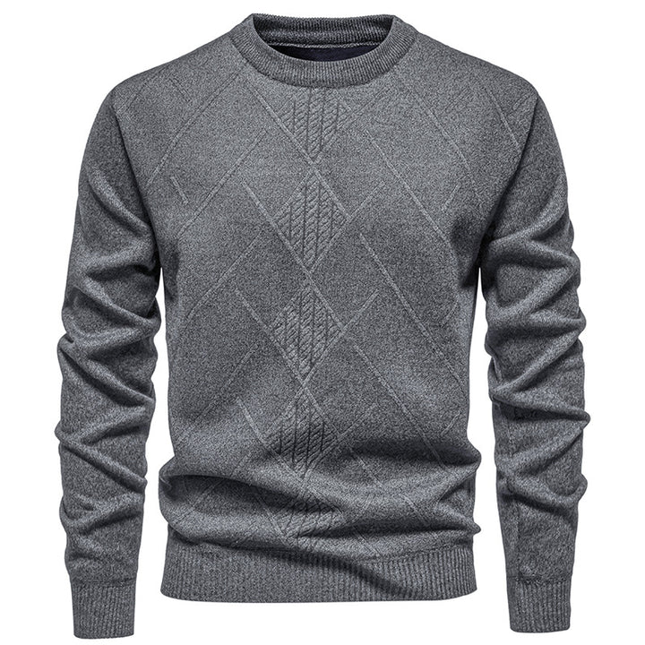 Herren Strickpullover mit modernem Rautenmuster Echoarchiv