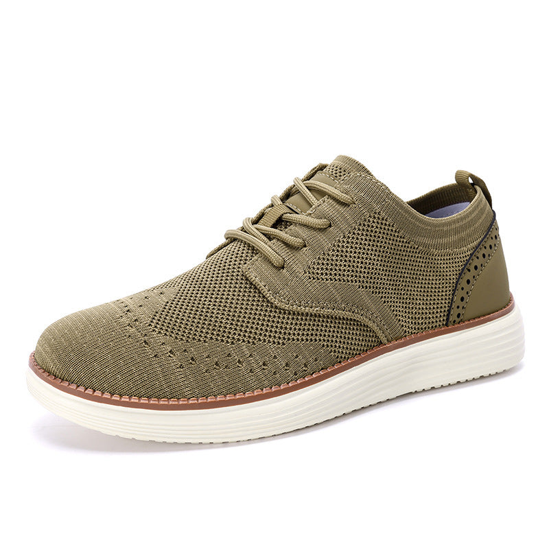 Herren nan gestrickter Oxford-Sneaker mit Wingtip-Perforation und federleichter EVA-Sohle Echo Archiv