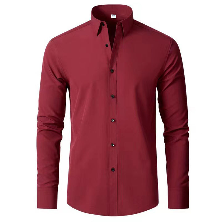 Herren Langarmhemd mit elegantem Schnitt und stilvollen Knopfdetails Echoarchiv