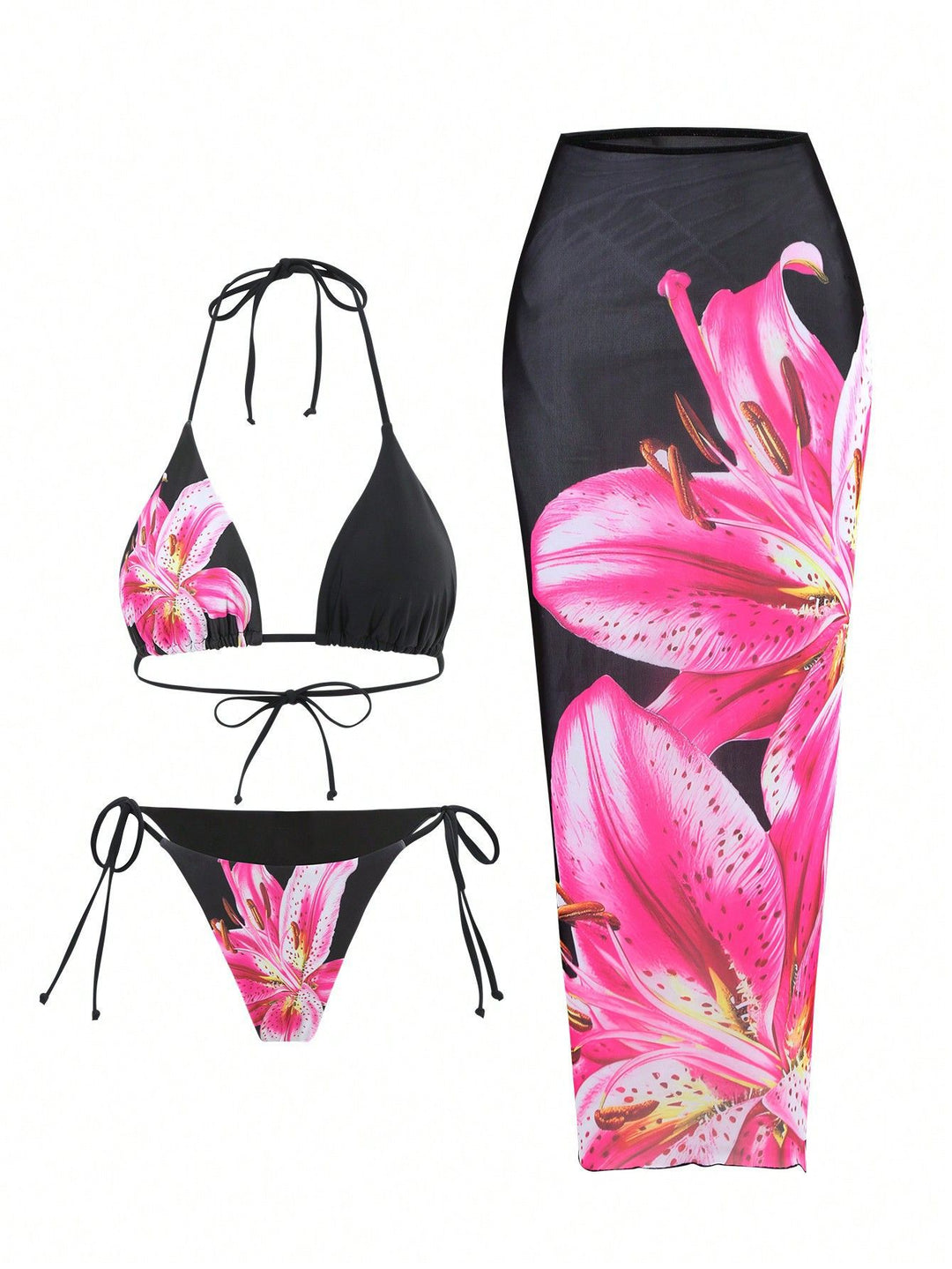 Damen Strand-Bikini-Set mit lässigem Maxi-Rock Echo Archiv