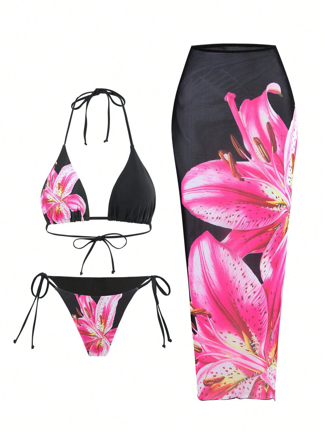Damen Strand-Bikini-Set mit lässigem Maxi-Rock – Maréssa