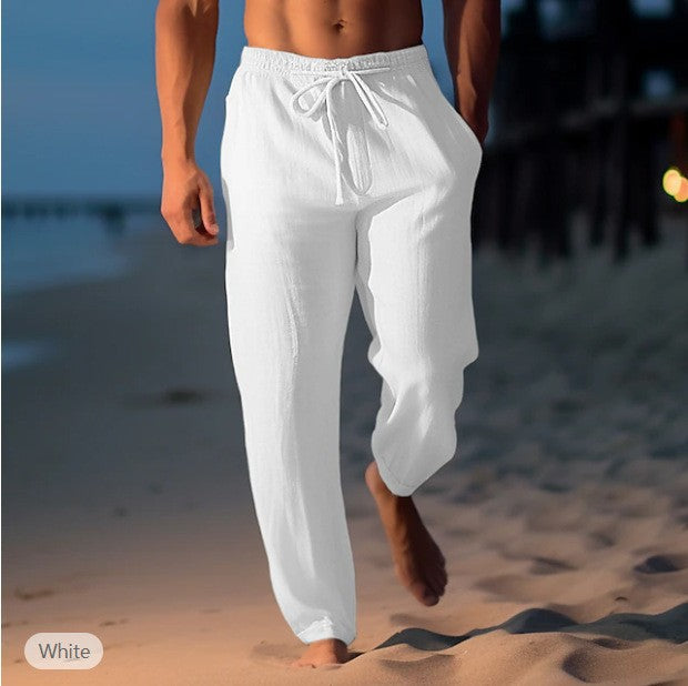 Herren entspannende Strandhose mit elastischem Bund und praktischen Taschen Echoarchiv